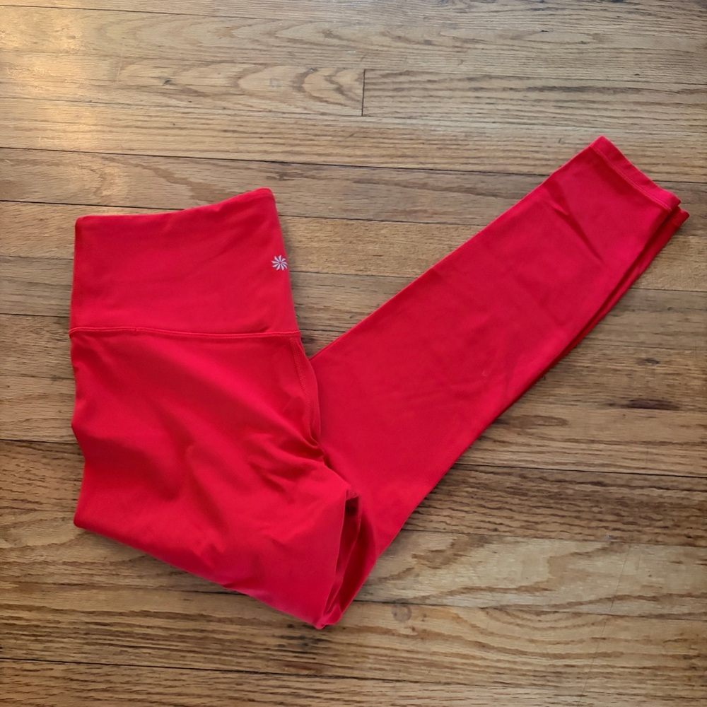 Athleta Ultra High Rise Elation Tight Red Leggings Medium - Picture 3 of 7